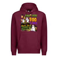 Burgundy too cute too spook Premium Hoodie - BarkalooDesign
