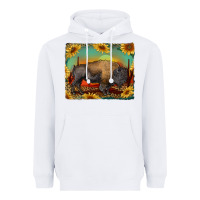 White western bison with sunset background Heavyweight Hoodie - RanaPortraitStore