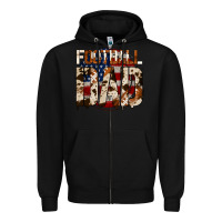 Black american football dad Zipper Hoodie - Jasminsmagicworld