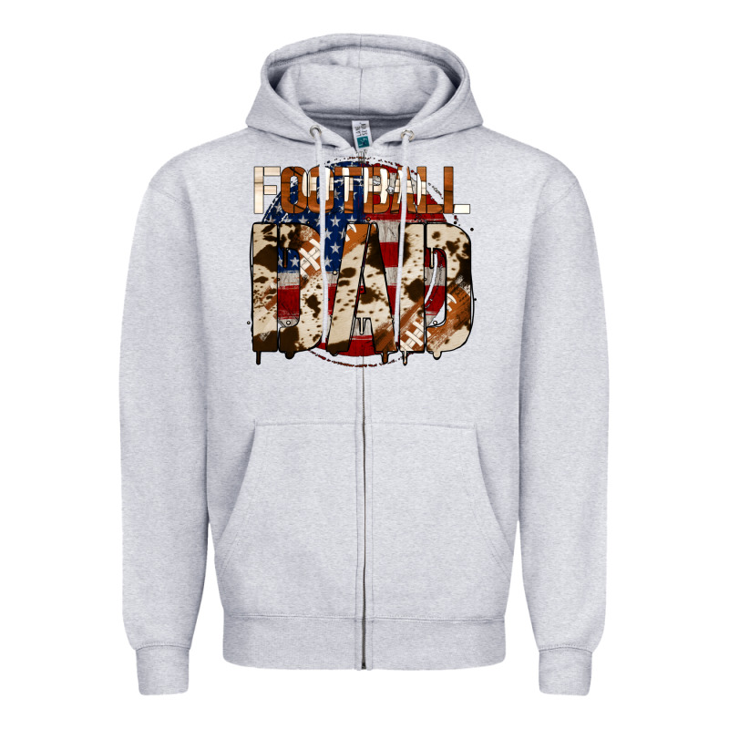 American Football Dad Zipper Hoodie by Jasminsmagicworld | Teevron