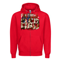 Red american football dad Zipper Hoodie - Jasminsmagicworld