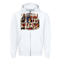 White american football dad Zipper Hoodie - Jasminsmagicworld