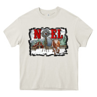 Cream noel with windmill and farm Heavy Core Tee - RanaPortraitStore