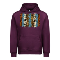 Mauve Wine tool leather leopard cowhide backround Urban Hoodie - RanaPortraitStore