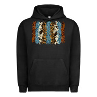 Pigment Black tool leather leopard cowhide backround Urban Hoodie - RanaPortraitStore