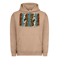 Pigment Burro tool leather leopard cowhide backround Urban Hoodie - RanaPortraitStore