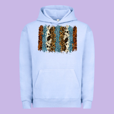 Tool Leather Leopard Cowhide Backround Urban Hoodie Designed By Ranaportraitstore