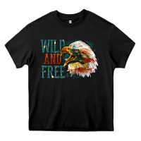 Black Wild and free Heavy Core Tee - FaDigitalArtStudio