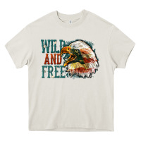 Cream Wild and free Heavy Core Tee - FaDigitalArtStudio