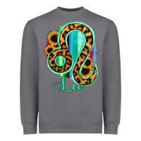 Storm Leo Zodiac Sign Sunflower Leopard Serape Heavyweight Sweatshirt - RanaPortraitStore