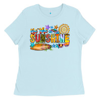 Baby Blue be the sunshine Ladies Tee - CowhideDigitalArt