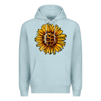 Blue Mist sunflower leopard Premium Hoodie - Jasminsmagicworld