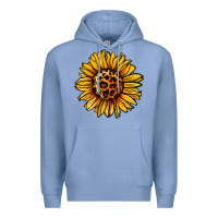 Colony Blue sunflower leopard Premium Hoodie - Jasminsmagicworld