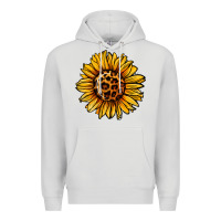 Dove Grey sunflower leopard Premium Hoodie - Jasminsmagicworld