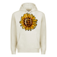 Oatmeal Heather sunflower leopard Premium Hoodie - Jasminsmagicworld