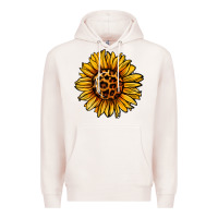 Pale Pink sunflower leopard Premium Hoodie - Jasminsmagicworld