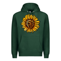 Sports Green sunflower leopard Premium Hoodie - Jasminsmagicworld