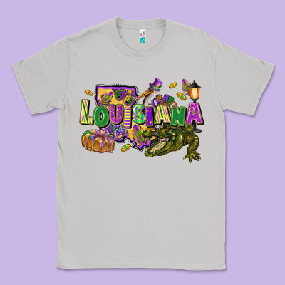 Louisiana Mardi Gras Classic Tee Designed By Fadigitalartstudio