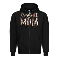 Black baseball mom Zipper Hoodie - Jasminsmagicworld