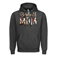 Charcoal Heather baseball mom Zipper Hoodie - Jasminsmagicworld