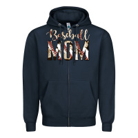 Navy baseball mom Zipper Hoodie - Jasminsmagicworld