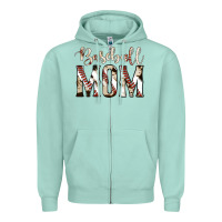 Seafoam baseball mom Zipper Hoodie - Jasminsmagicworld