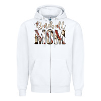White baseball mom Zipper Hoodie - Jasminsmagicworld