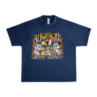 Navy Happy Easter Urban Heavy Tee - CowhideDigitalArt