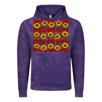 Cloud Purple usa and sunflower pattern Vintage Hoodie - Artiststas