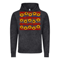 Vintage Black usa and sunflower pattern Vintage Hoodie - Artiststas