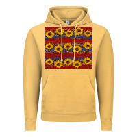 Vintage Mustard usa and sunflower pattern Vintage Hoodie - Artiststas