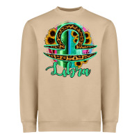 Mushroom Libra Zodiac Sign Sunflower Leopard Serape Heavyweight Sweatshirt - RanaPortraitStore