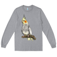 Heather Grey Cocktail Parrot Long Sleeve Tee - LillyAllenDesigns