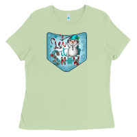 Matcha Christmas Pocket Ladies Tee - CowhideDigitalArt