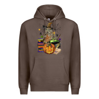 Coffee halloween owl Premium Hoodie - BarkalooDesign