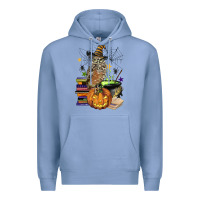 Colony Blue halloween owl Premium Hoodie - BarkalooDesign