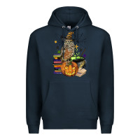 Navy halloween owl Premium Hoodie - BarkalooDesign