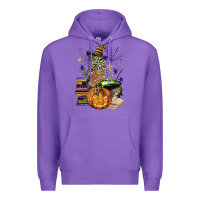 Purple halloween owl Premium Hoodie - BarkalooDesign