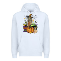 White halloween owl Premium Hoodie - BarkalooDesign