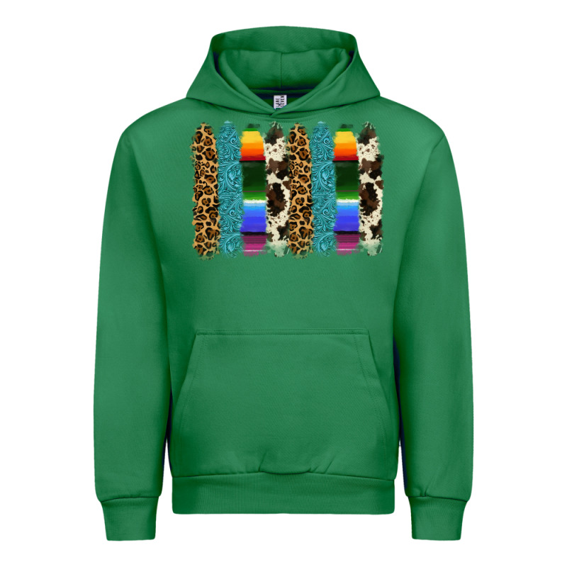 Serape Leopard Tooled Leather Cowhide Background Urban Hoodie by RanaPortraitStore | Teevron