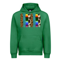 Emerald serape leopard tooled leather cowhide background Urban Hoodie - RanaPortraitStore