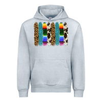 Heather Grey serape leopard tooled leather cowhide background Urban Hoodie - RanaPortraitStore