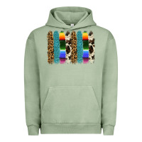 Pigment Oil Green serape leopard tooled leather cowhide background Urban Hoodie - RanaPortraitStore
