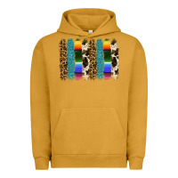 Pigment Peanut Butter serape leopard tooled leather cowhide background Urban Hoodie - RanaPortraitStore