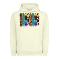 Pigment Pistachio serape leopard tooled leather cowhide background Urban Hoodie - RanaPortraitStore