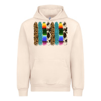 Sandshell serape leopard tooled leather cowhide background Urban Hoodie - RanaPortraitStore
