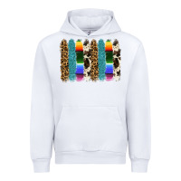 White serape leopard tooled leather cowhide background Urban Hoodie - RanaPortraitStore