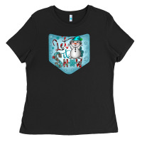 Black Christmas Pocket Ladies Tee - CowhideDigitalArt