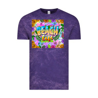 Cloud Purple Beach Life Vintage Tee - CowhideDigitalArt