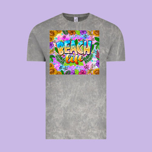 Beach Life Vintage Tee Designed By Cowhidedigitalart
